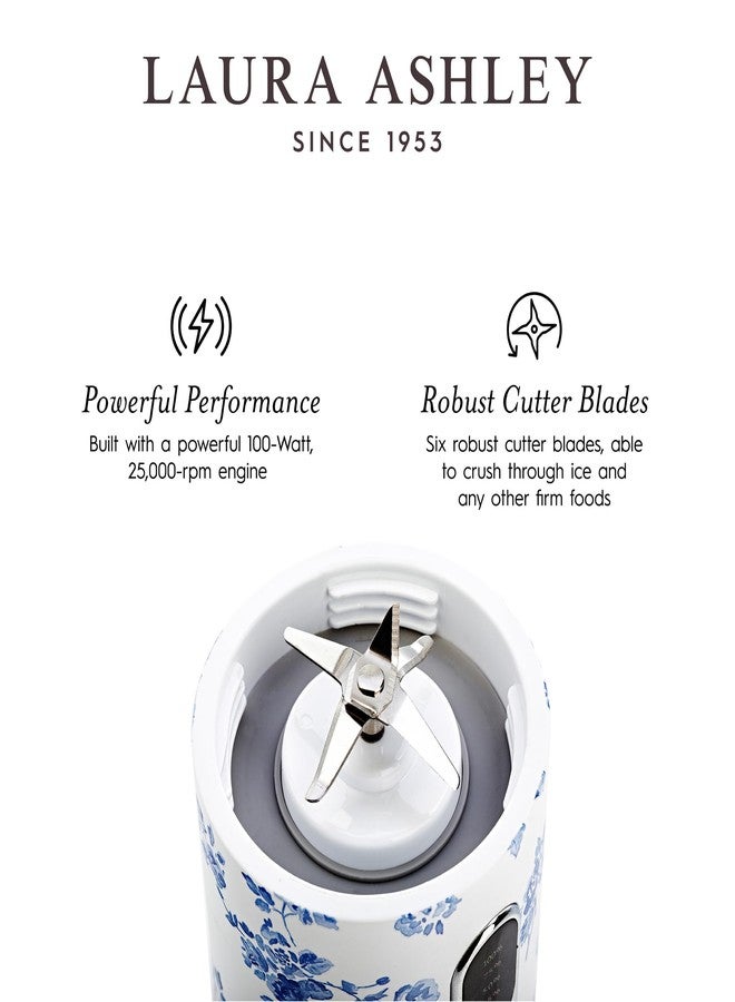 Laura Ashley Portable Blender for Smoothies by VQ - Compact, Powerful & Easy to use USB Rechargeable for Shakes and Smoothies with 450 mL Bottle - Smoothie Blender for Kitchen/Gym/Travel - Image 5