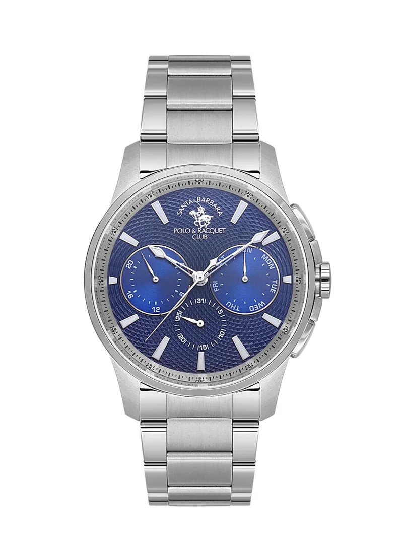SANTA BARBARA POLO & RACQUET CLUB Santa Barbara Polo & Racquet Club - Legend Men's Watch | Stainless Steel Band with Steel Case | Analog | Round Dial | Mineral Glass | Japanese Quartz | Water Resistance 50 Meters