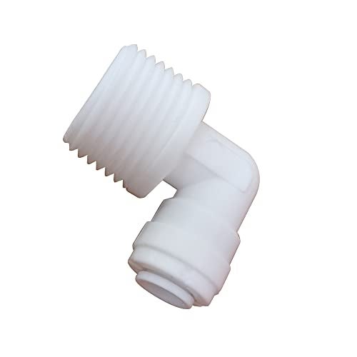 Malida Male Push To Connect Tube Fitting,water purifiers Quick Connector Drinks Dispense and water filtration system fittings (1/2 NPT Male x 1/4 OD Tube Elbow) - Image 1