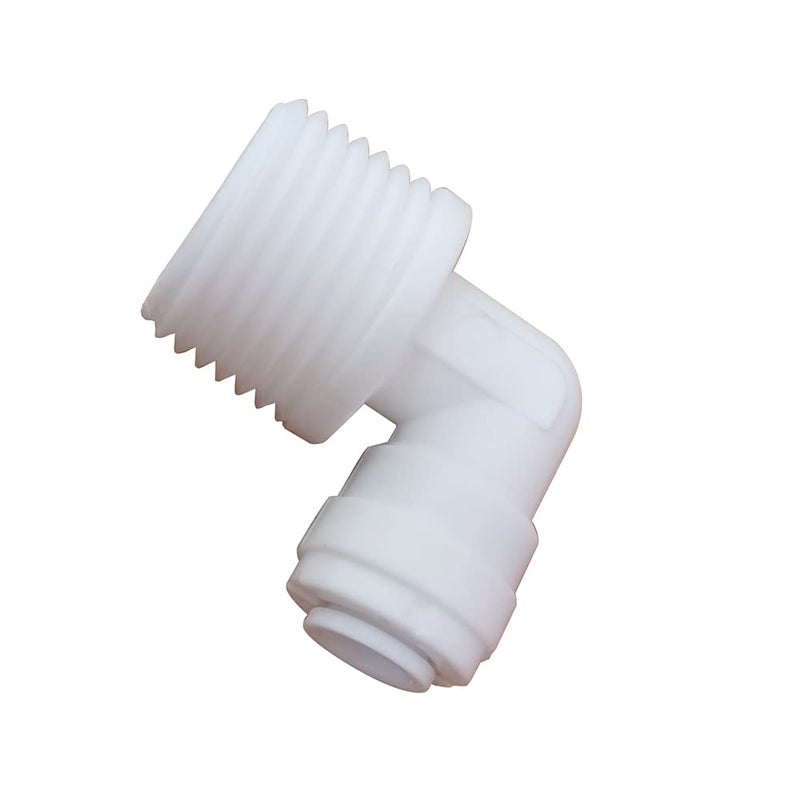Malida Male Push To Connect Tube Fitting,water purifiers Quick Connector Drinks Dispense and water filtration system fittings (1/2 NPT Male x 1/4 OD Tube Elbow) - Image 5