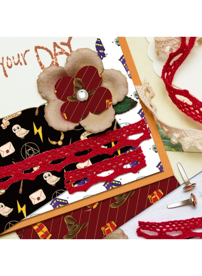 Generic Harry Potter Themed Decorative Paper Set – 12 Sheets of Magical Stationery for Scrapbooking, Card Making, DIY Projects, and Hobby Crafts – Ideal for Fans, Journals, and Planner Decoration  - Image 4