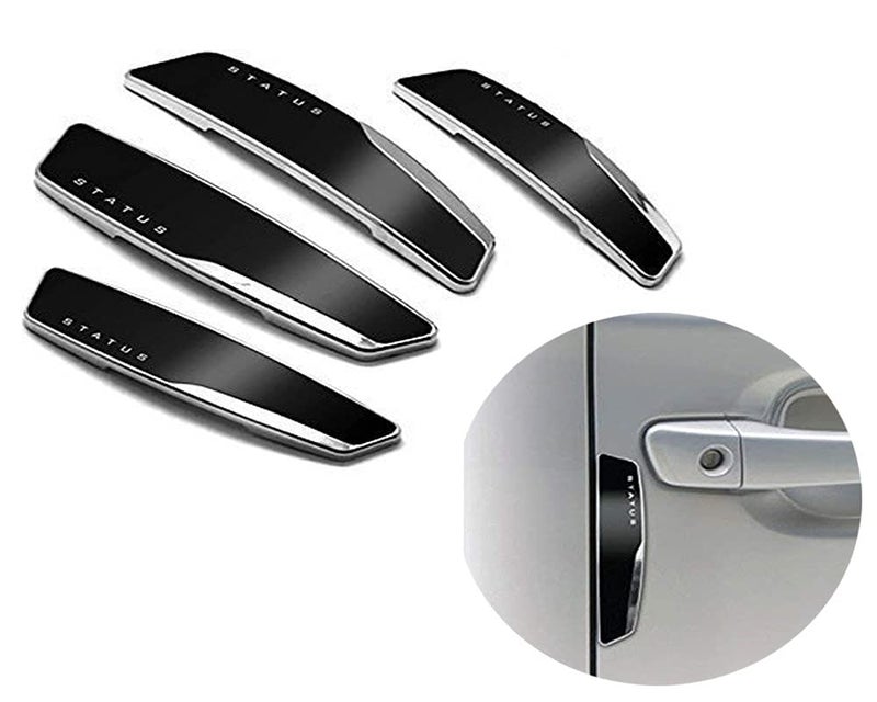 Auto E-Shopping Status Car Door Guard Edge Protector Black Color Universal for All Cars 4 Pieces | Plastic - Image 1