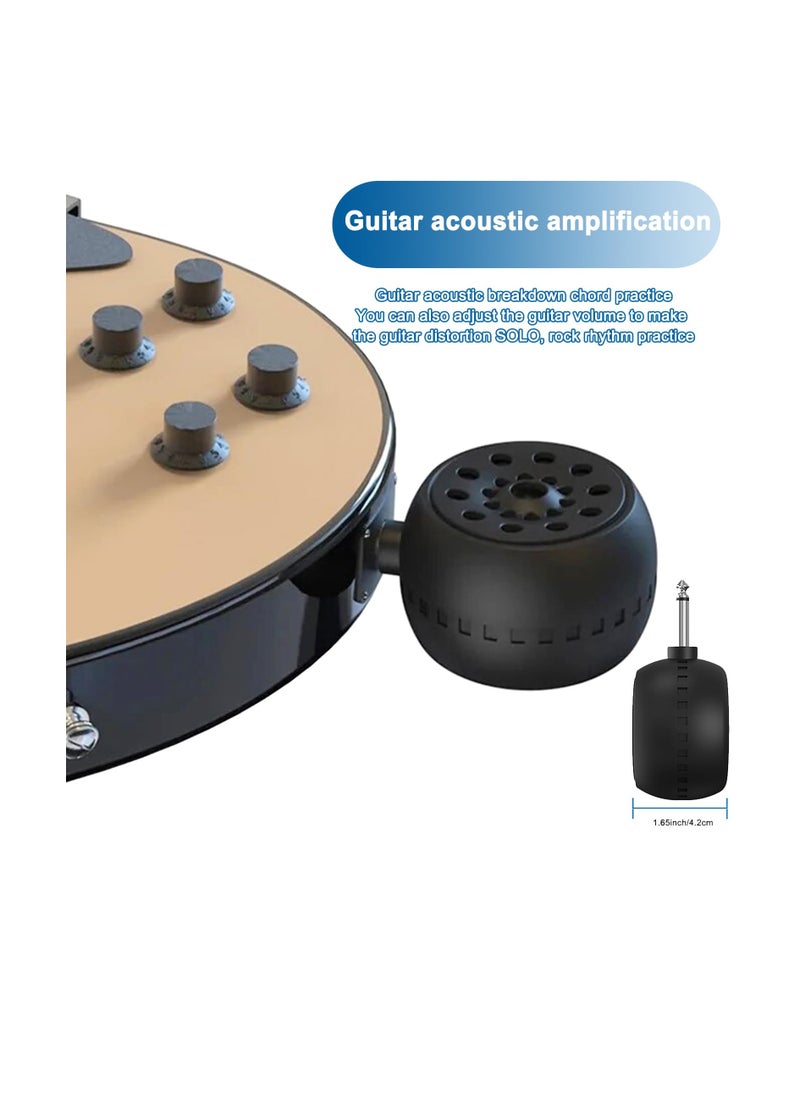 Excefore - Electric Guitar Amp, Bluetooth 5W Mini Guitar Headphone Amp, with Big Speaker and Clean and Distortion Effect, Electric Guitar with Small Music Box, Supports Volume Adjustment, Black - Image 1