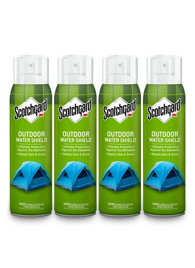 Scotchgard - Outdoor Water Shield Fabric Spray, Water Repellent Spray for Spring and Summer Outdoor Gear and Patio Furniture, Fabric Spray for Outdoor Items, 42 Ounces (4 Cans) - Image 1