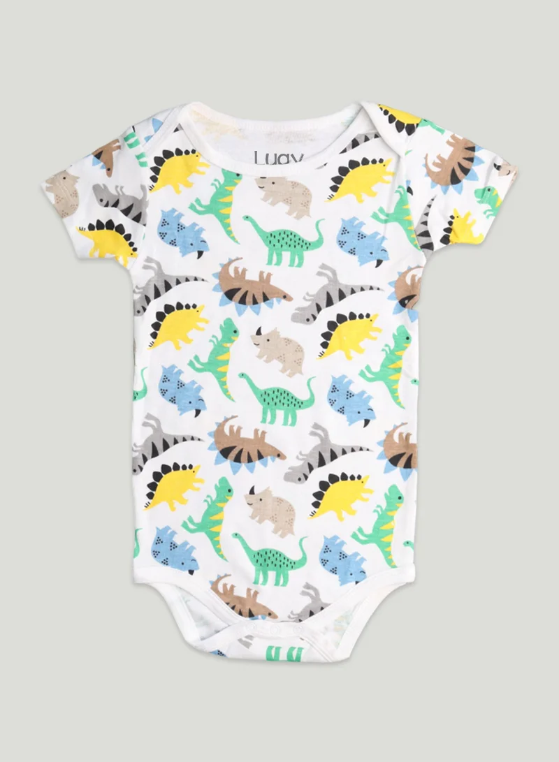 LUAY 100% Organic Cotton  Based Onesies | Sleepsuits| Night Suits|Jumpsuit | Wondersuit for Baby Boys & Baby Girls, New-Born, infants,Toddlers_ Including Vibrant Pattren & Colors Create festive look