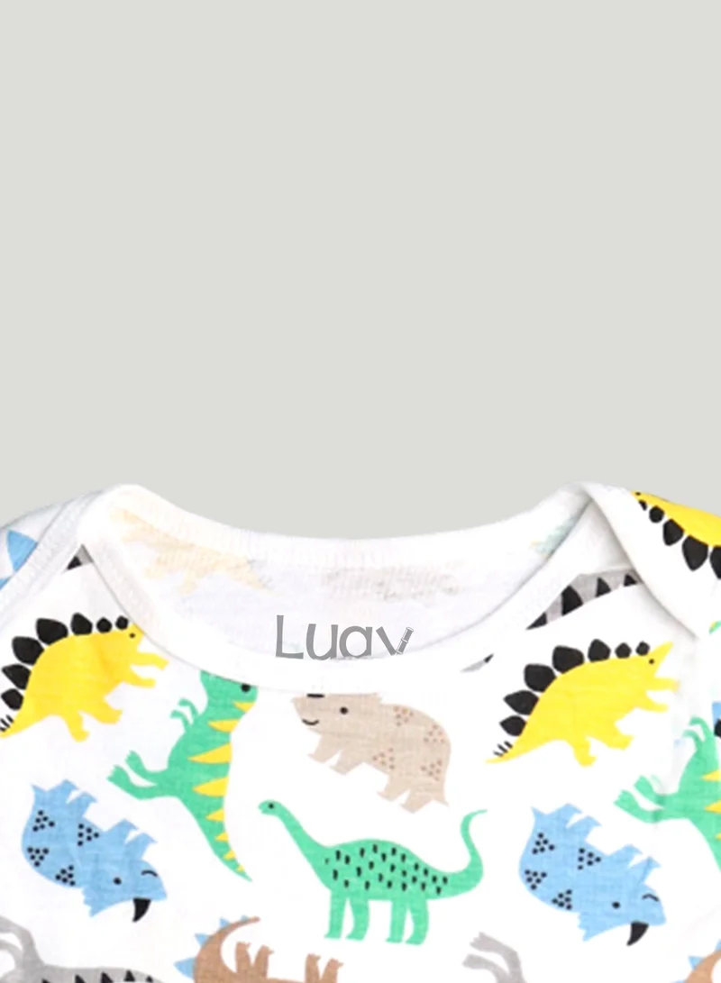 Luay Single 100% Organic Cotton  Based Onesies | Sleepsuits| Night Suits|Jumpsuit | Wondersuit for Baby Boys & Baby Girls, New-Born, infants,Toddlers_ Including Vibrant Pattren & Colors Create festive look  | Best Price UAE