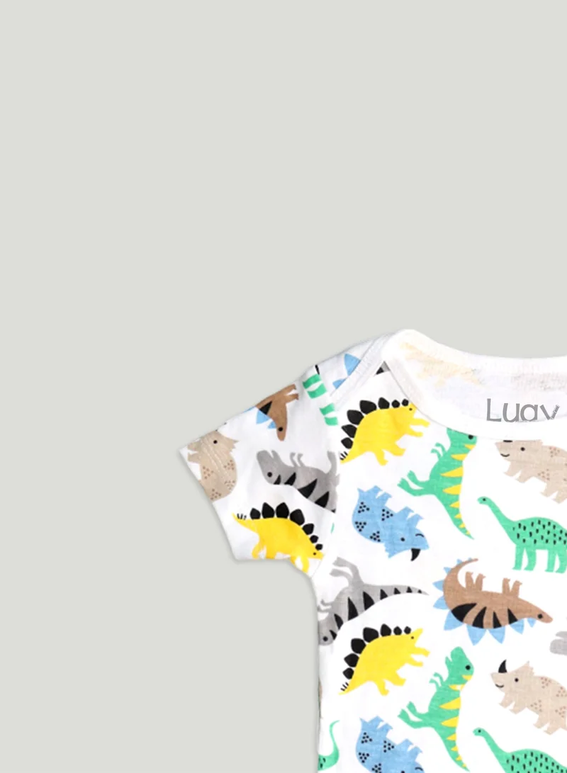 Luay Single 100% Organic Cotton  Based Onesies | Sleepsuits| Night Suits|Jumpsuit | Wondersuit for Baby Boys & Baby Girls, New-Born, infants,Toddlers_ Including Vibrant Pattren & Colors Create festive look  | Best Price UAE