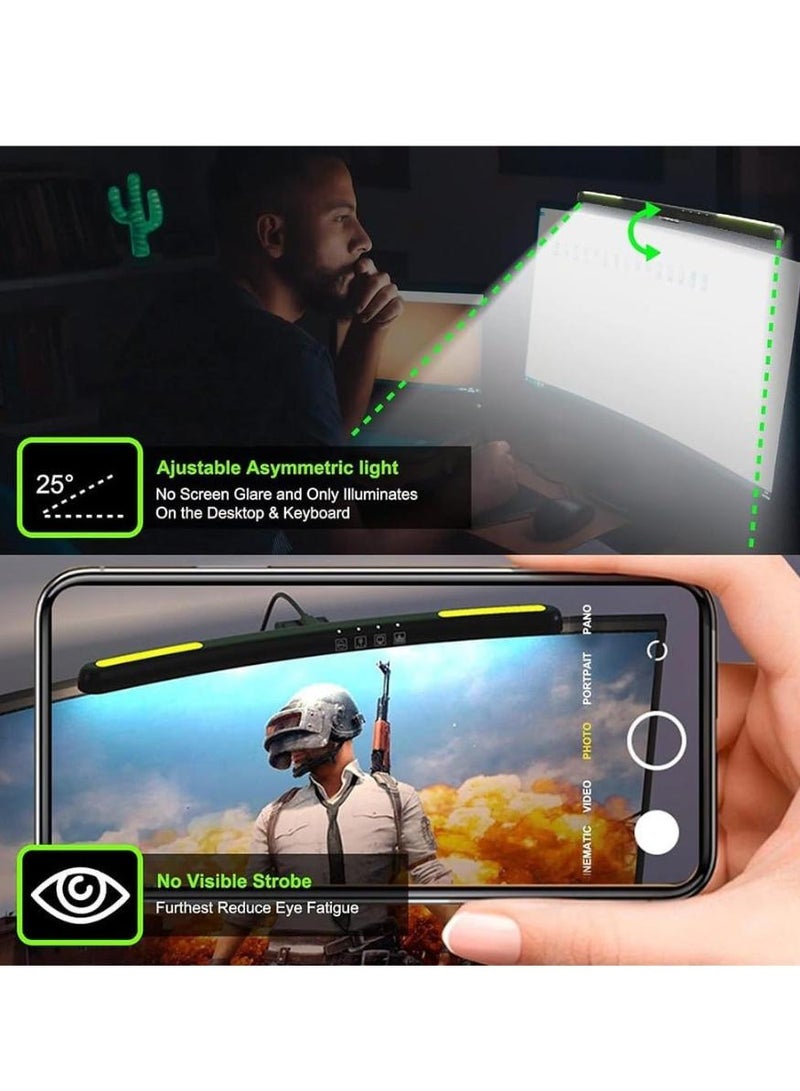 PAPERSAY Curved Computer Monitor Light, 7-Color RGB Adjustable, 3 Color Modes Eye Caring LED Screen Monitor Light Bar, Monitor Light Bar for Desk Home Office Gaming - Image 4