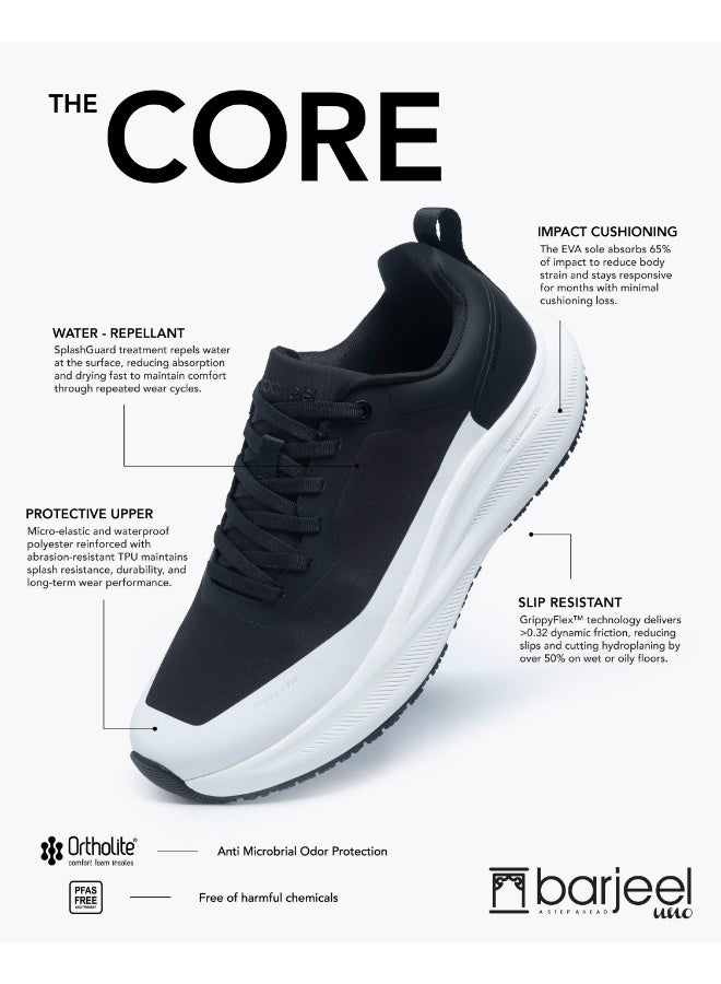 barjeel uno 008-3760 Barjeel Uno Mens Casual Laceup Shoes 689-009 Black - Image 5