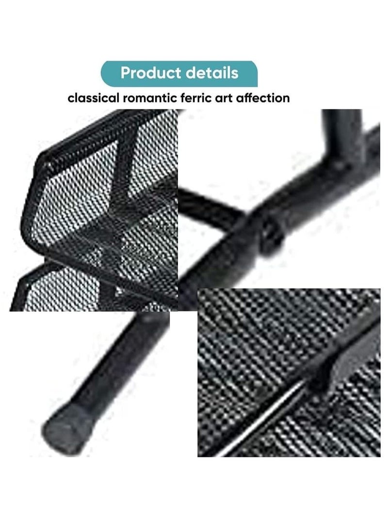 Generic - Metal Paper Tray l Mesh Document Tray for Desk Accessories Office Supplies Files and More Space Saving Letter Organizer with 3 Tiers Durable Office Desk Organizer with Sliding Trays Durable Anti-Slip - Image 1