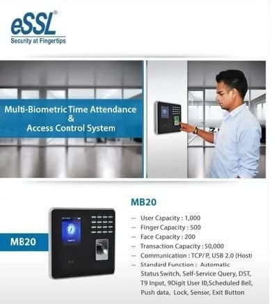 eSSL MB20 Face Recognition Biometric Attendance Machine - Image 5