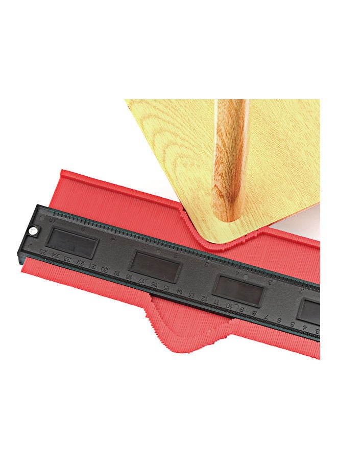 NIBEMINENT 6-Sided Universal Ruler & Contour Gauge Duplicator Tool Black/Red 0.456kg - Image 4