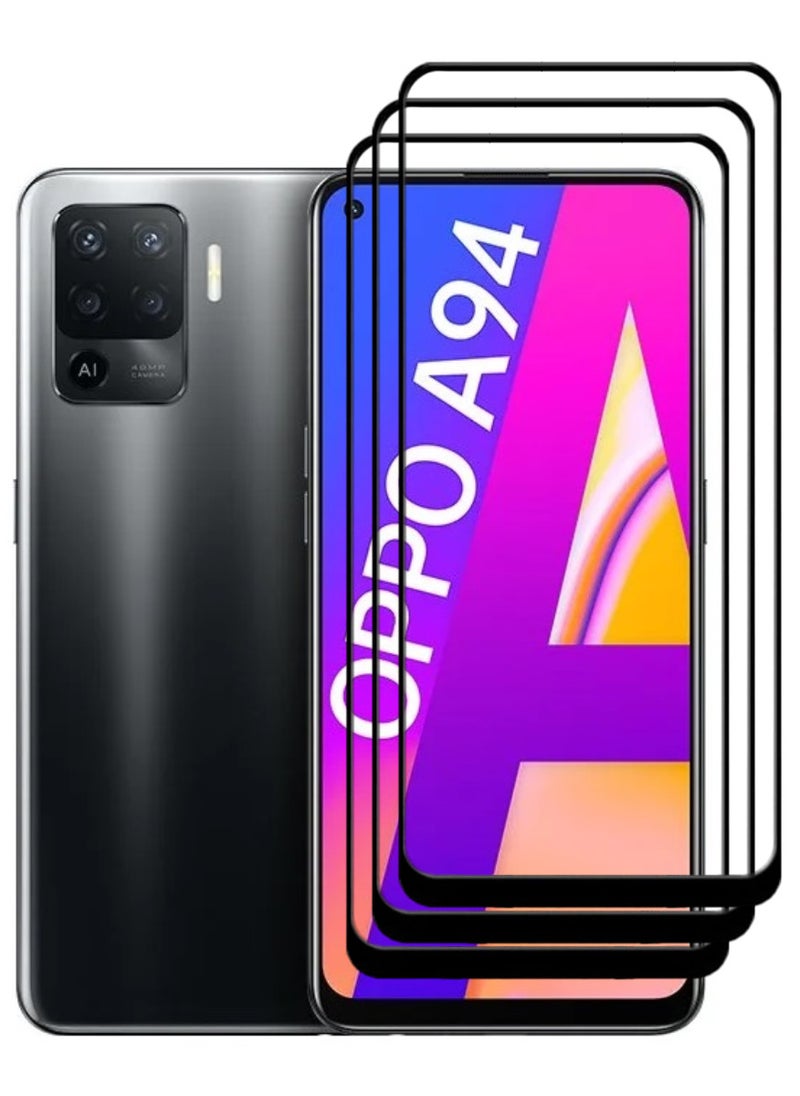 ACLIX 3 Pieces Antistatic ESD Dustproof Premium Quality High Definition Tempered Glass Screen Protector Designed For Oppo A94 - Image 1