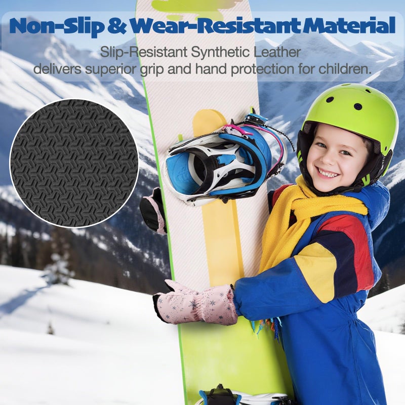 RunRRIn Snow Mittens & Ski Gloves for Kids Boys Girls Toddlers - Waterproof, Touchscreen Winter Gloves with Thermal Insulated, Warm for Skiing, Snowboarding & Cold Weather (Pink Snow S) - Image 4