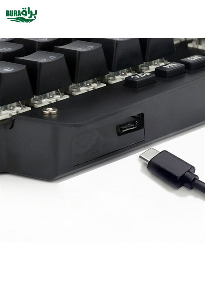 BURAQ K700 44 Keys RGB Luminous Switchable Axis Gaming One-Handed Keyboard, Cable Length: 1m(Red Shaft)  - Image 5