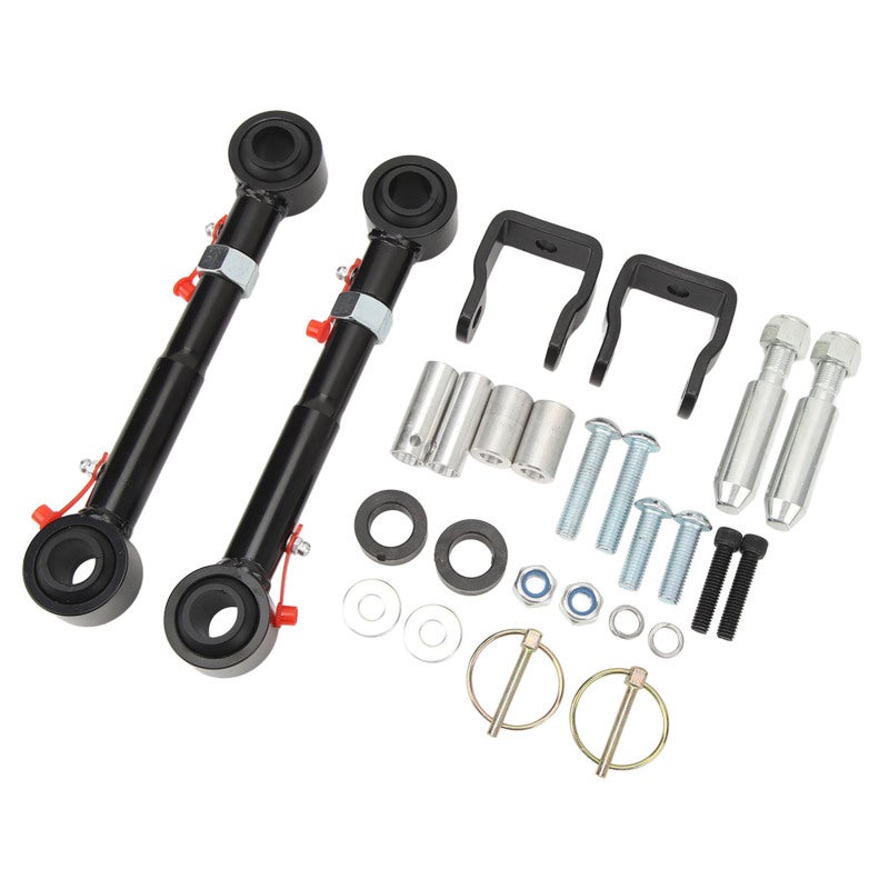 Front Swaybar Quick Disconnect System - Adjustable 2.5in To 6in Lift Stainless Steel Swaybar Link Suspension Assembly for Wrangler TJ JKS 1997 To 2006 Off Road Vehicle Stability Enhancement - Image 5