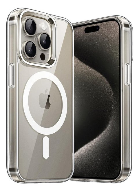 iPhone 15 Pro Magsafe Case Clear [N52 Stronger Magnet] iPhone 15 Pro Case Anti-Yellow and Anti-Scratch, Ultra Thin, Magnetic Case for 15 Pro 6.1 Inch Clear