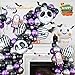 HIPIHOM Skull Halloween Birthday Party Decorations 85 Pcs Halloween Balloon Garland Arch Kit with Bat jack skellington balloons for Baby Shower Decorations Day of the Dead Purple - Image 4