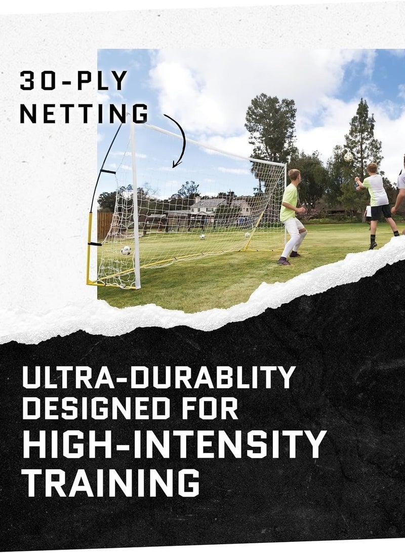 شو وو شبكة مرمى كرة قدم محمولة، سهلة وسريعة التركيب، تتضمن شبكة وحقيبة حمل، شبكة كرة قدم في الفناء الخلفي للأطفال والكبار، 240*150 سم - Image 5