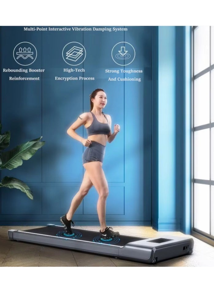 Generic - Treadmill: 2-in-1 Under Desk Treadmill: Foldable 2.5 HP Walking Pad and Running Machine for Home and office, with Remote Control, Super Slim Mini Quiet Home Treadmill - Image 1