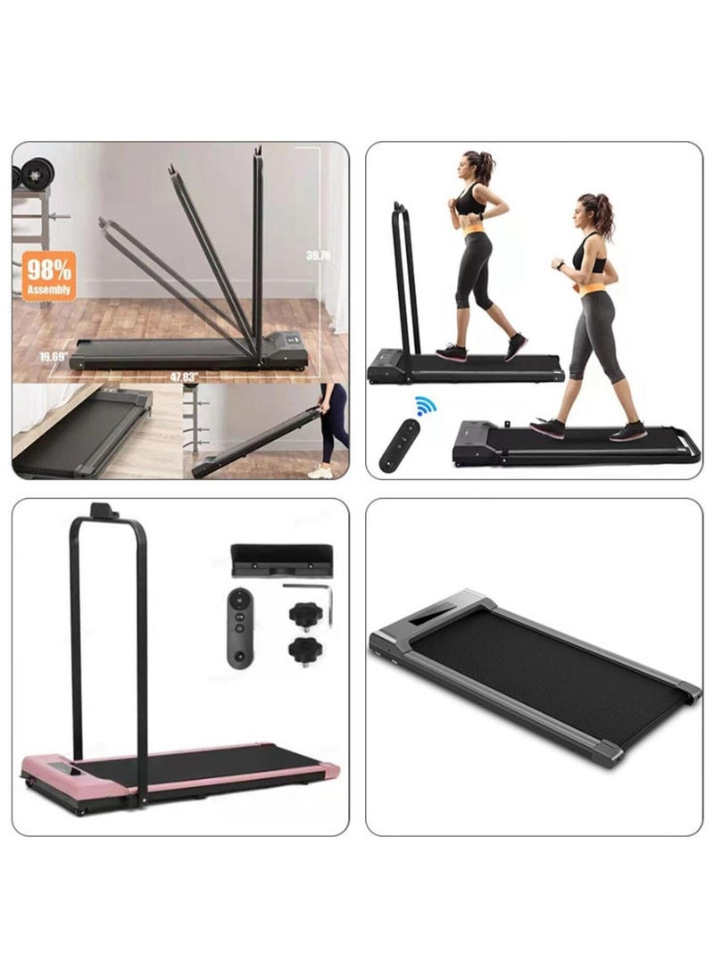 Generic - Treadmill: 2-in-1 Under Desk Treadmill: Foldable 2.5 HP Walking Pad and Running Machine for Home and office, with Remote Control, Super Slim Mini Quiet Home Treadmill - Image 1