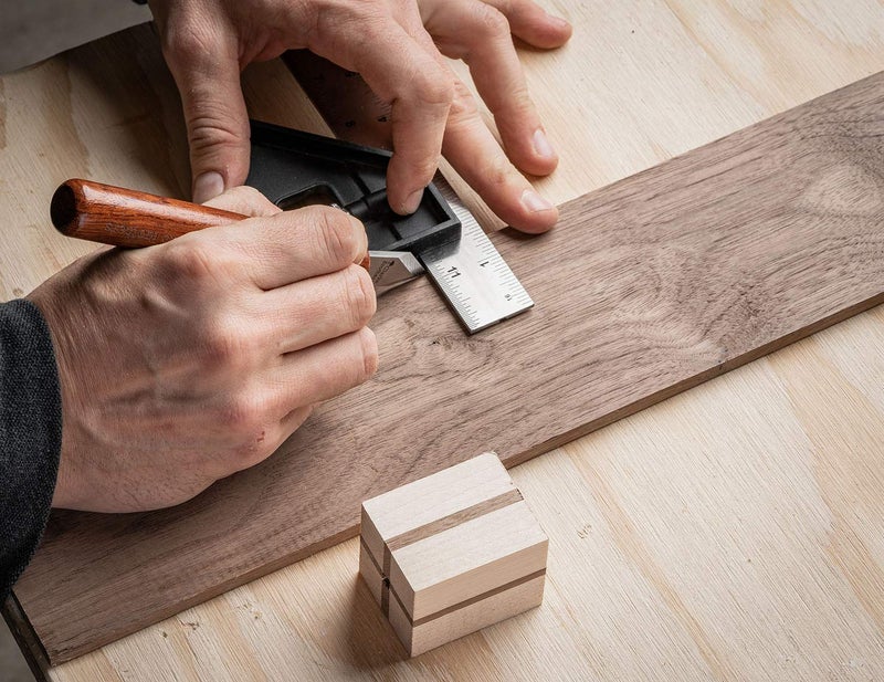 Clarke Brothers Marking Knife and Real Leather sheath â€“ Wood Marking Gauge â€“ Premium Woodworking Tool with High Carbon Steel Blade â€“ Quality with Sharp Blade â€“ Beautiful Wooden Handle - Image 5