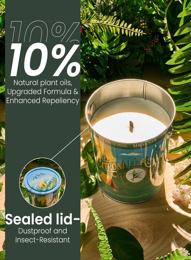 M&SENSE Citronella Candles Outdoor, 120 Hours Burn Natural Citronella Oil Soy Candle for Patio Camping, 19.4oz Large Long Lasting Lemongrass Summer Candles for Indoor Home Scented - Image 3