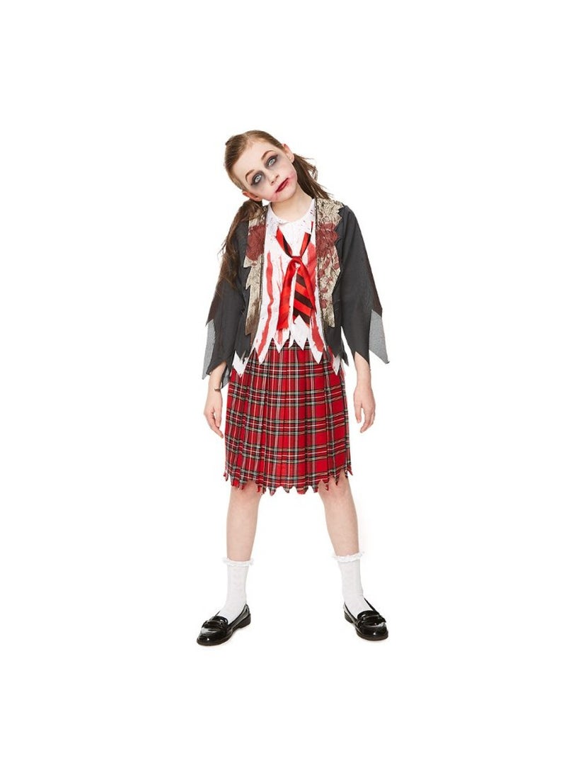 MAD TOYS Zombie School Girl Kids Costume 11-12 Years  - Image 1
