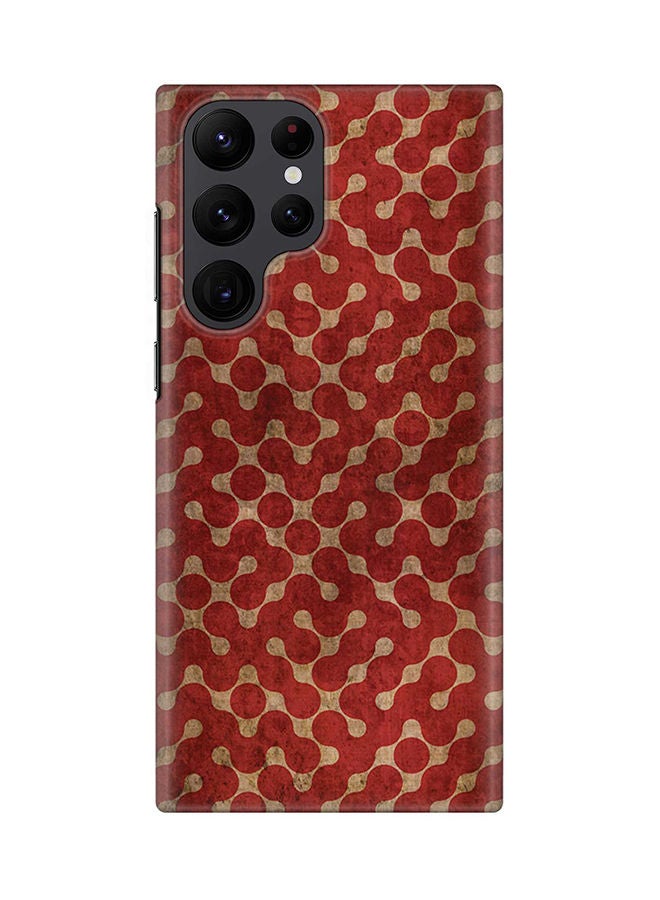 Stylizedd Case for Samsung Galaxy S22 Ultra 5G Snap Case Slim Snap Classic Series Shield Matte Finish Print - Connect The Dots (Red)
