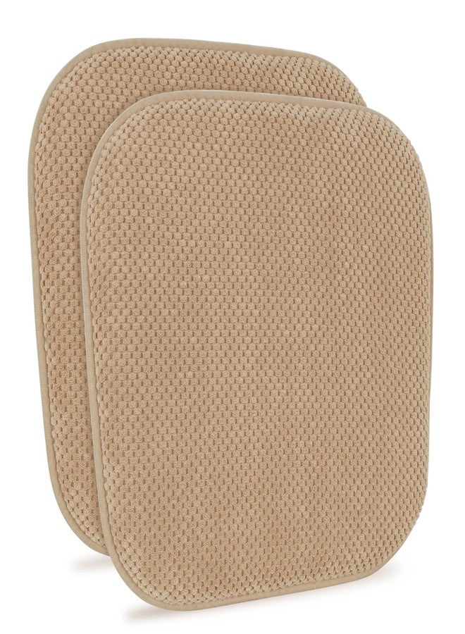 PAGGED Khaki Kitchen Chairs Cushions Set of 2 Non Slip Foam Patio Seat Cushions Washable Soft Thick Pads Large Wooden Metal Dining Chair Cushions,17" x 15" - Image 1
