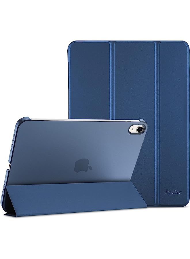 vesus For Ipad 10Th Generation Case 2022 Ipad 10.9 Inch Case, Ipad 10 Case Slim Stand Hard Shell Back Protective Smart Cover For 10.9” Ipad 10Th Gen 2022 Release A2696 A2757 A2777 -Navy