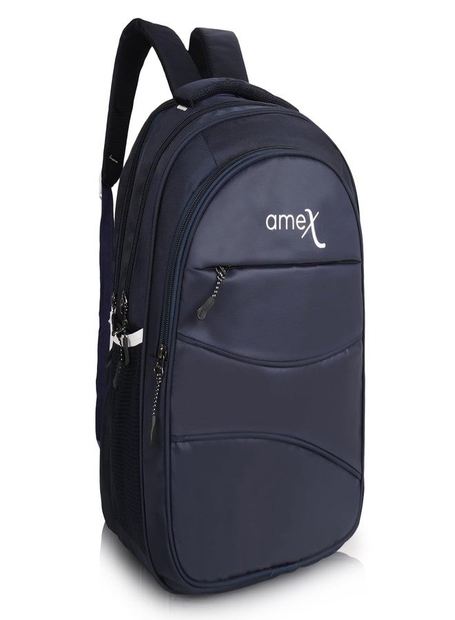 AMEX Laptop Backpack | Sleek and Functional Business Backpack for Laptops up to 15.6 Inches | Multiple Compartments | Durable Construction (Blue) - Image 2