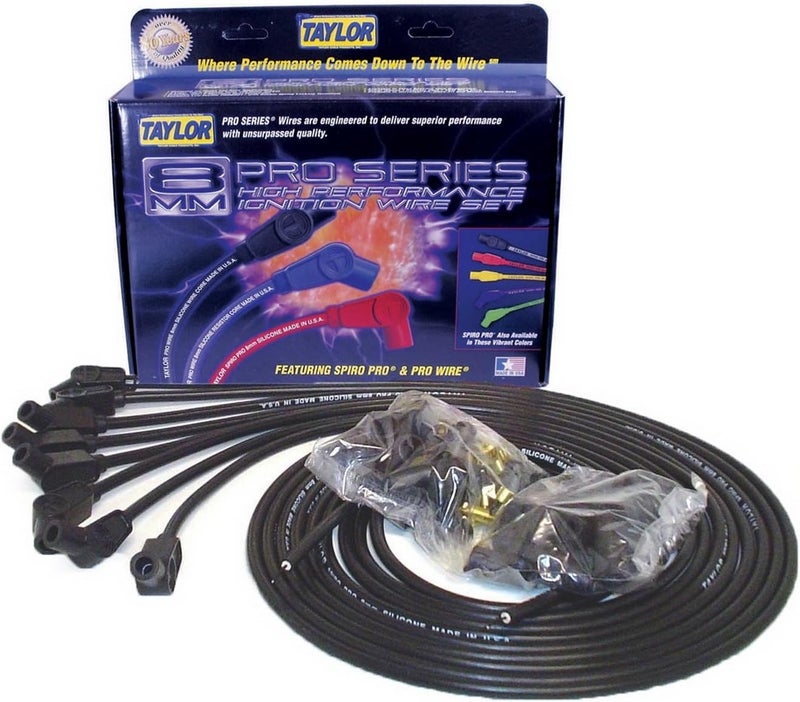 Taylor Cable 73053 Spiro-Pro Black 8mm High-Performance Spark Plug Wire Set - Image 3