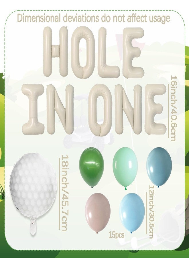 Roaring Good Time Hole in One Birthday Decorations Hole in One Banner Golf 1st birthday Party Decorations Golf Foil Balloons for Boys Golf Outdoor Sports Theme birthday Party Supplies - Image 2