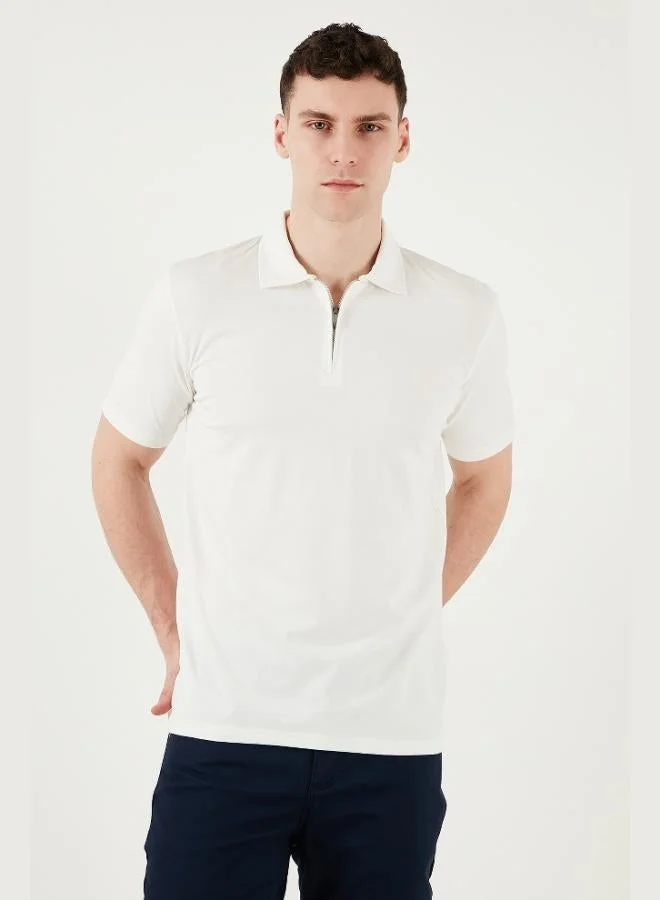 Buratti  Buratti Cotton Regular Fit Half Zipper Polo Collar T Shirt Men's Polo Collar T-Shirt 5902972 for Men | Best Price UAE