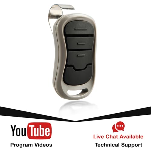 Garage Outlet Replacement 3 Button G3T-R Garage Door Remote Opener with Visor Clip for Genie-Intellicode 37330R, G3T-BX, GIT-3 (ACSCTG Type 3) 390/315 MHz - Image 4
