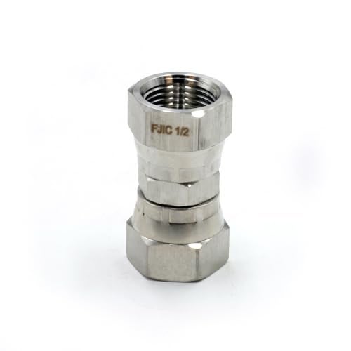 HFSR 12 Female JIC Swivel x 12 Female JIC Swivel Nut Union Stainless Steel 304 - Image 1