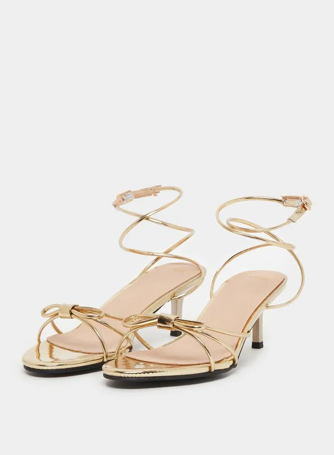 ستايلي Bow Strappy Stiletto Heel Sandals