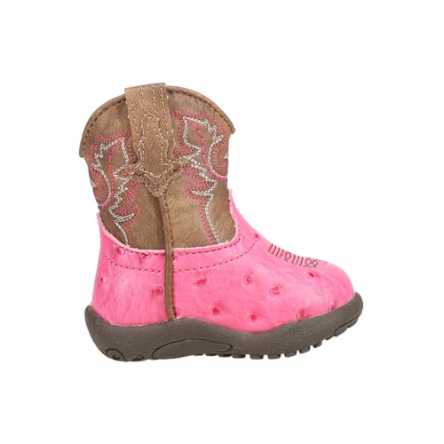 ROPER Infant Girls Cowbaby Annabelle Round Toe Casual Boots Mid Calf - Brown, Pink - Size 4 M - Image 1