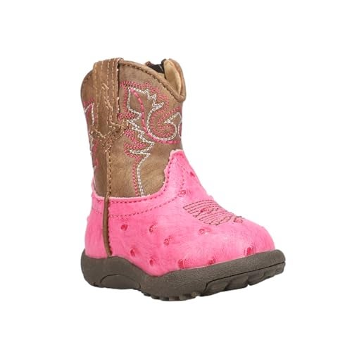 ROPER Infant Girls Cowbaby Annabelle Round Toe Casual Boots Mid Calf - Brown, Pink - Size 4 M - Image 2