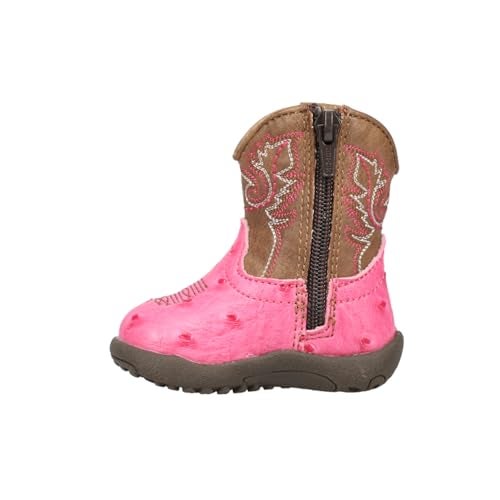 ROPER Infant Girls Cowbaby Annabelle Round Toe Casual Boots Mid Calf - Brown, Pink - Size 4 M - Image 3