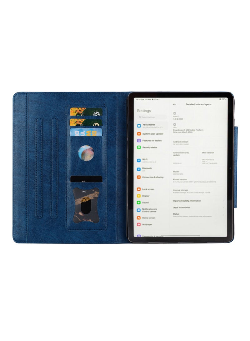 غطاء متكامل لجهاز Redmi Pad 2 مقاس 11 بوصة 2025 - خلفية من TPU المرن مع فتحة بطاقات وحامل متعدد الزوايا وغطاء جلدي PU مغناطيسي قابل للطي - Image 4