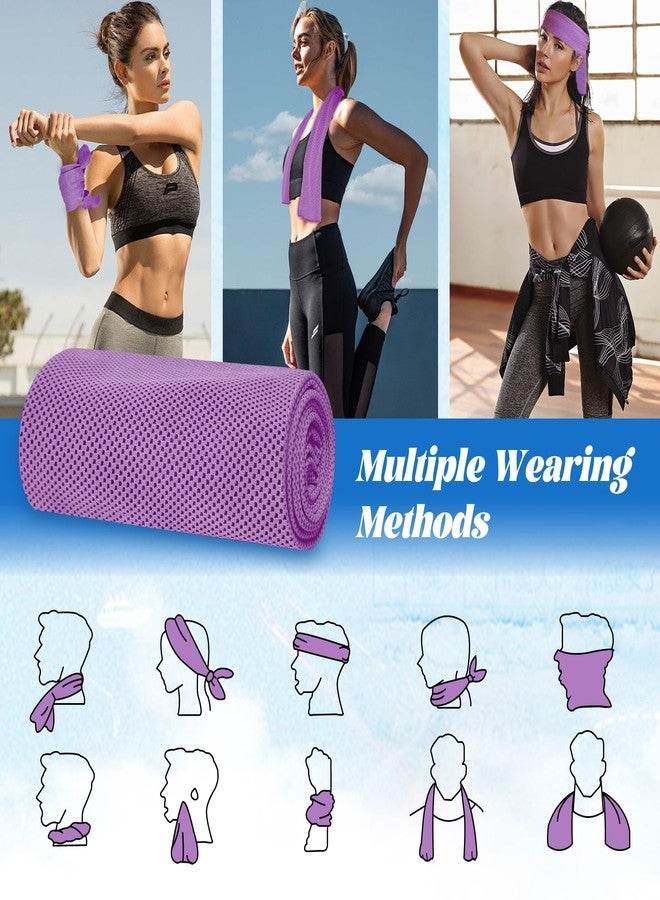 PAWPRO 4 Packs Cooling Towels(40"x12"), Soft Breathable Cooling Towels for Neck and Face with Waterproof Bag & Carabiner, Microfiber Cooling Towel for Yoga, Sport, Running, Gym, Workout, Camping, Fitness - Image 5