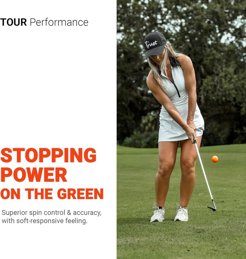 Trust Golf Balls - Aurora & Rosa Crystal Urethane Series | Eye-Catching & Easy to Spot | Maximum Distance, Soft Feel, Straight Flight, & Greenside Control | Blue, Orange, Pink, Yellow | 12 or 48 Balls - Image 4