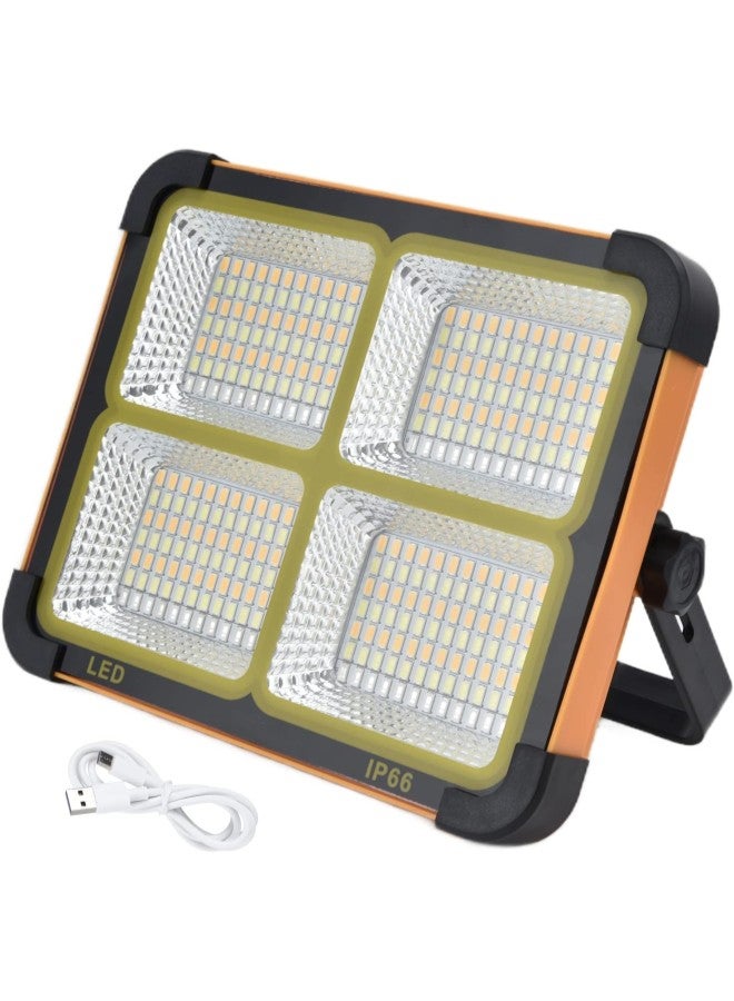 كلاراكو مصباح عمل يعمل بالطاقة الشمسية LED قابل لإعادة الشحن بـ 4 أوضاع 300 وات محمول مقاوم للماء للاستخدام في الهواء الطلق للتخييم والسفر والمشي لمسافات طويلة - Image 1