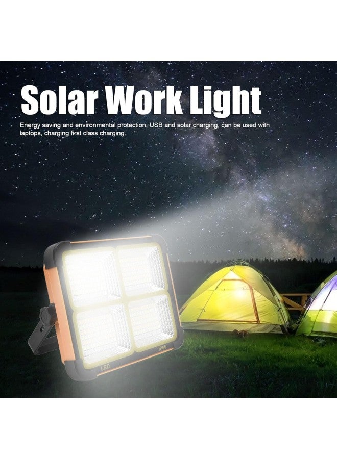 كلاراكو مصباح عمل يعمل بالطاقة الشمسية LED قابل لإعادة الشحن بـ 4 أوضاع 300 وات محمول مقاوم للماء للاستخدام في الهواء الطلق للتخييم والسفر والمشي لمسافات طويلة - Image 2