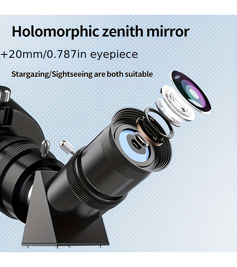 Telescope 80mm Aperture 600mm Focal Length Astronomical Refracting Telescope Fully Multi Coated High Transmission Coatings AZ Mount With Mobile Phone Holder Carrying Bag For Viewing The Moon Birds Planets White - Image 5