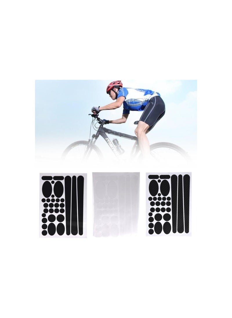 Generic - Bicycle Decal Stickers Chainstay and Frame Protector Kit for Mountain Bike Road Bike Chain Protective Black - Image 1