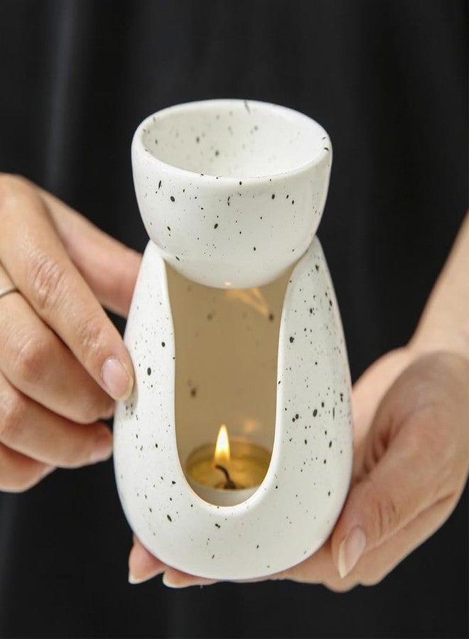 KALAUTO Ceramic Essential Oil Burner Wax Melt Burners - Candle Burner - Wax Melt Warmer Candle Tealight Ceramic Wax Burner for Aromatherapy Oil Diffuser,Home Bedroom Decor Christmas Housewarming Gift - Image 2