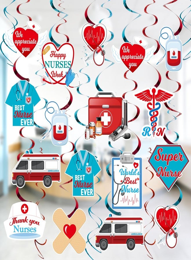 COCHIE Nurses Week Decorations 2026 Nurse Week Appreciation Gifts Thank You Nurses Banner Nurses Party Hanging Swirls Decorations Thank You Nurse Appreciation Gifts Bulk for Nursing Graduation Party Supplies - Image 1